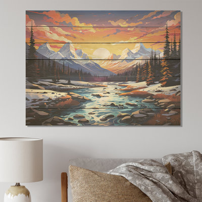 Colorado River Trail - Forest And River On Wood Print
