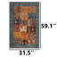 Tapis médaillon mosaïque Sarswati-578969209