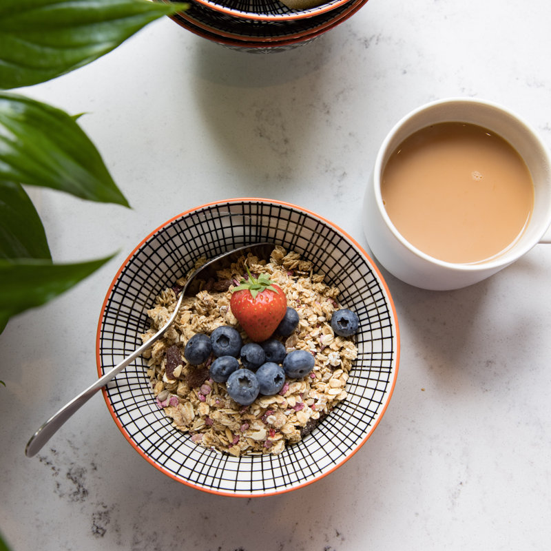 KitchenCraft Black Swirl Centred Ceramic Bowls