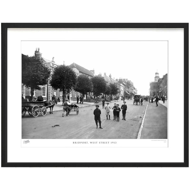 Bridport, West Street 1913 by Francis Frith - Single Picture Frame Print, 28cm H x 36cm W x 2.3cm D