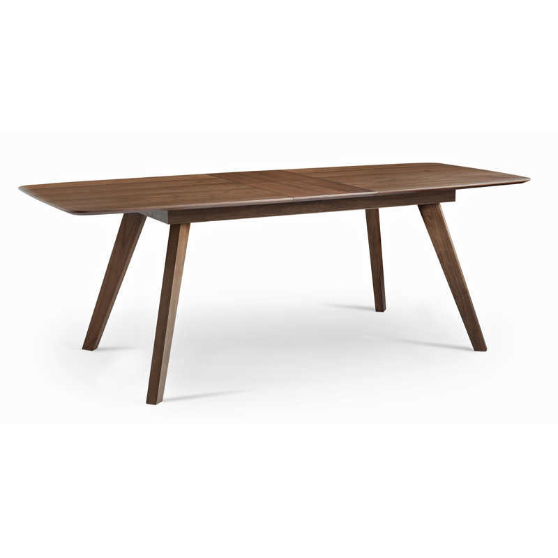 Sword Drop Leaf Extendable Dining Table, Walnut Veneer