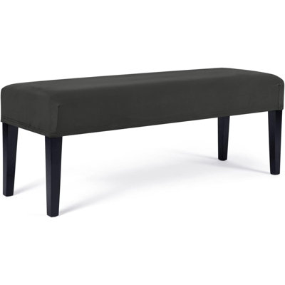 Dining Room Bench Covers Stretch Spandex Upholstered Bench Seat Cushion Slipcovers For Kitchen Dining Bench Seat Protector (Large) by Latitude Run