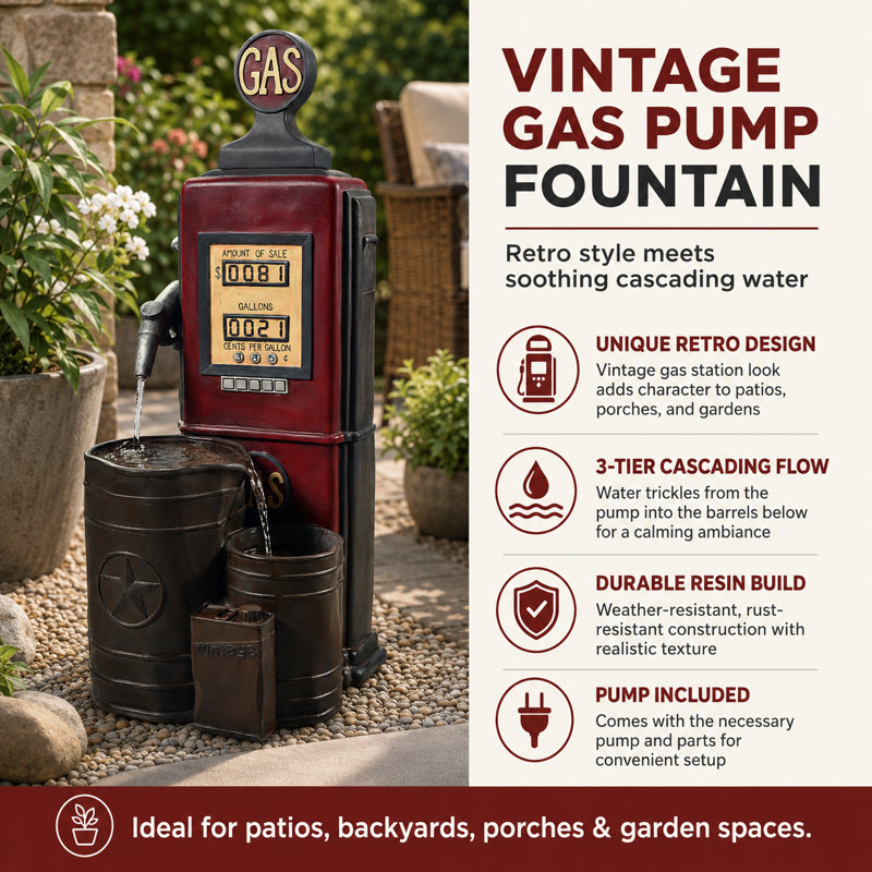 Outdoor Weather Resistant Cascade Fountain