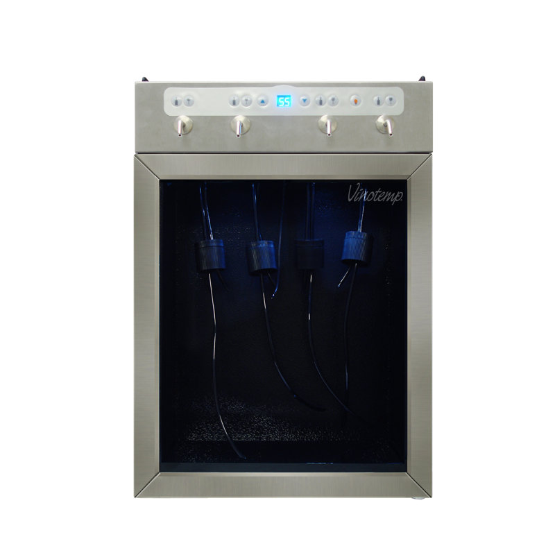 Vinotemp Wine Dispenser with Push Button Controls, Stainless Steel