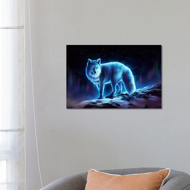 Ice Fox by JoJoesArt - Wrapped Canvas Print, 66.04 cm H x 45.72 cm W x 3.175 cm D