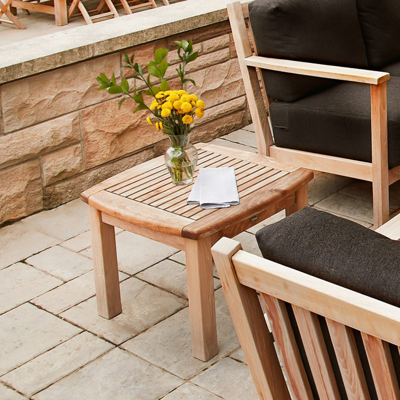 Colorado Square Teak Wood Coffee Table in Honey Brown