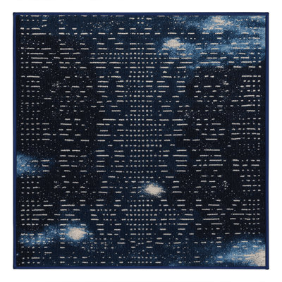 Machine Washable Space Gray Area Rug