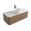 Meuble-lavabo de 48 po avec lavabo, armoire murale en chêne miel avec porte-serviettes gratuit, conception de lavabo simple en céramique blanche, sans drain et robinet, pré-assemblé-1885870325-1885870326