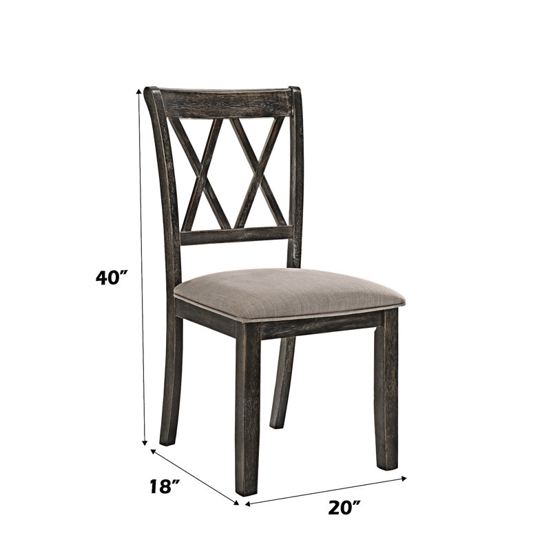 Chaise d'appoint en bois (ensemble de 2)