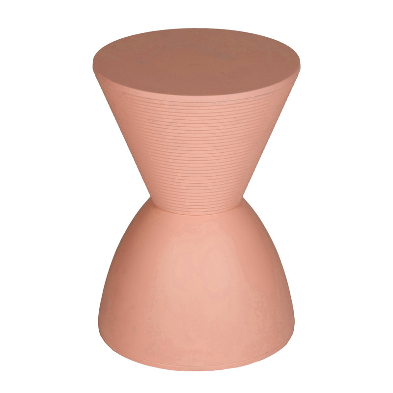     Drexler Bongo Indoor / Outdoor Frame End Table - Side Table – Modern Weather-Resistant Accent Table, Fully Assembled for Patio, Garden, Living Room, or Lounge Use - Pink Table