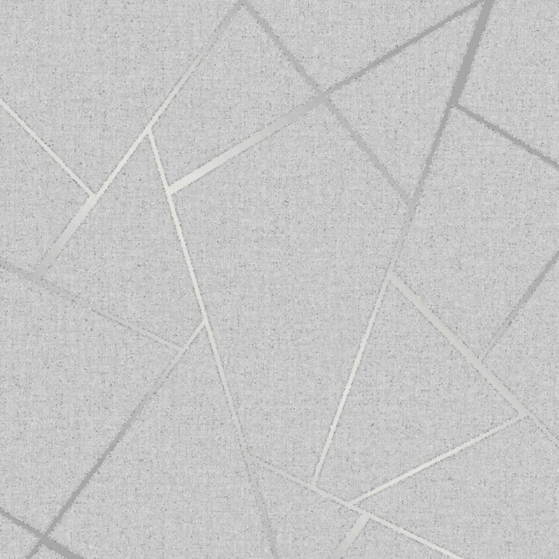 Quartz 10m x 53cm Metallic Wallpaper Roll, Silver