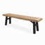 Banc d'extérieur avec panneau à lattes et structure en bois d'acacia