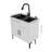 Laundry Sink With Pull-Out Faucet And Cabinet-124467820