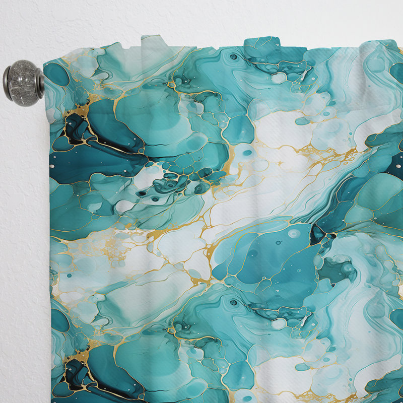 Rideau obscurcissant en marbre Emerald Oceanic Allure, L 52 po x L 108 po