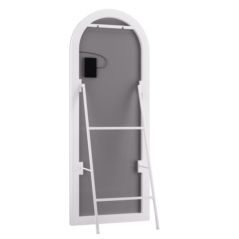 Phaih Arch Modern & Contemporary Lighted Full-Length Mirror with Tempered Glass, 68.9" x 23.6", White
