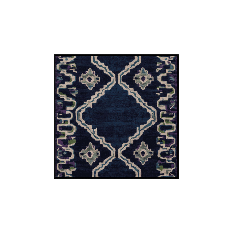 Tapis gris lavable à la machine, Carré 6 pi