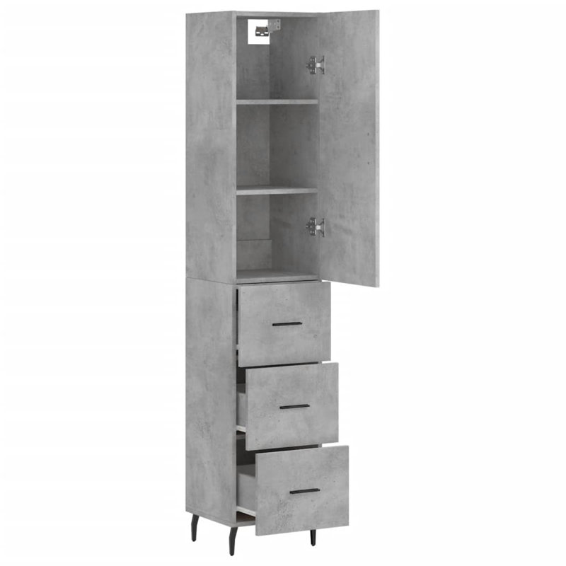 Mitsuda Highboard 34,5x34x180 cm Engineered Wood