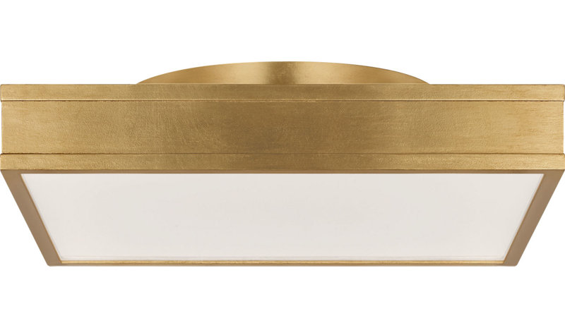 Dupont Square Semi Flush, Gild, 4" H x 16" W x 16" D