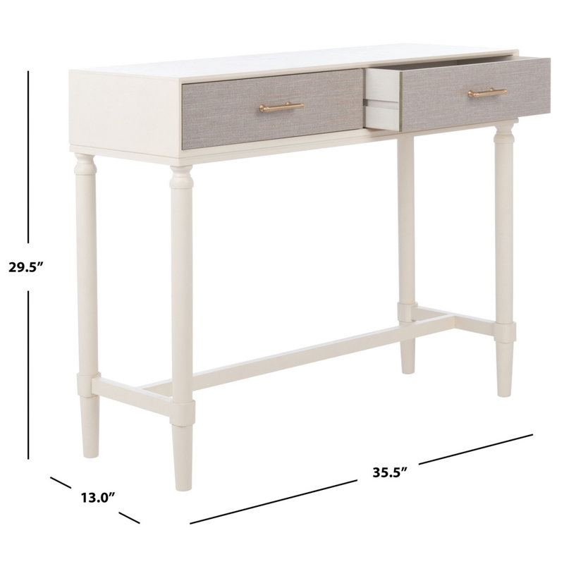 Console 35,5 po Peters, Blanc