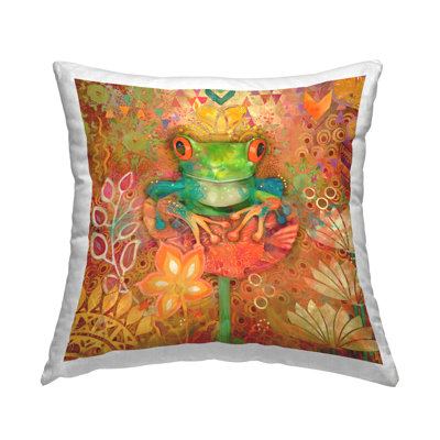  Floral Polyester Throw Pillow