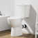 Rear Outlet Toilet| 19" Extra Tall Toilet with Powerful Dual Flush & Space-saving, Two Piece Toilet