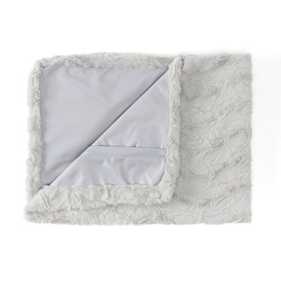 Best Friends by Sheri Dog Bed Cover Replacement, Nap Mat Dog Bed, Calming Faux Fur, Grey, 27"x36"