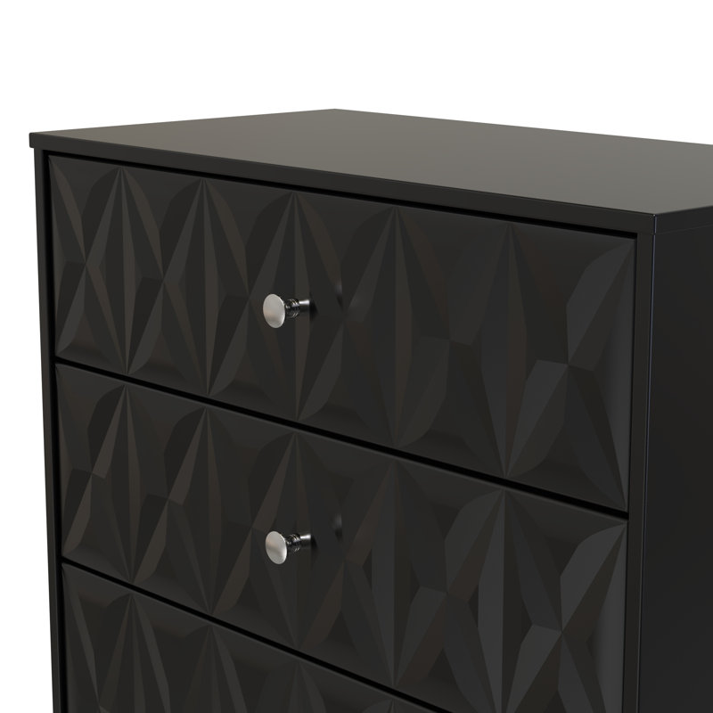 77cm W 3 - Drawer Chest of Drawers, Black