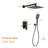 Wall Mounted Shower System With Handheld Shower Single Handle Shower Faucet Set Brass 10 Inch Shower Trim Kit With Rough-In Valve