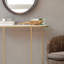 Anieta 112cm Metal Hallway Console Table With Tempered Glass