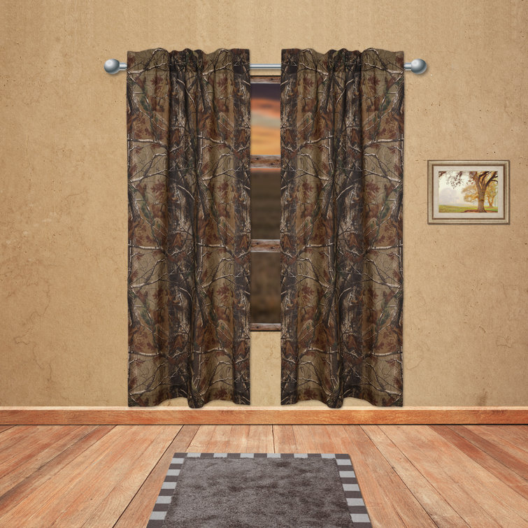 Realtree All Purpose 100% Polycotton Camouflage & Hunting Camo Rod Pocket Curtain 42"x87"