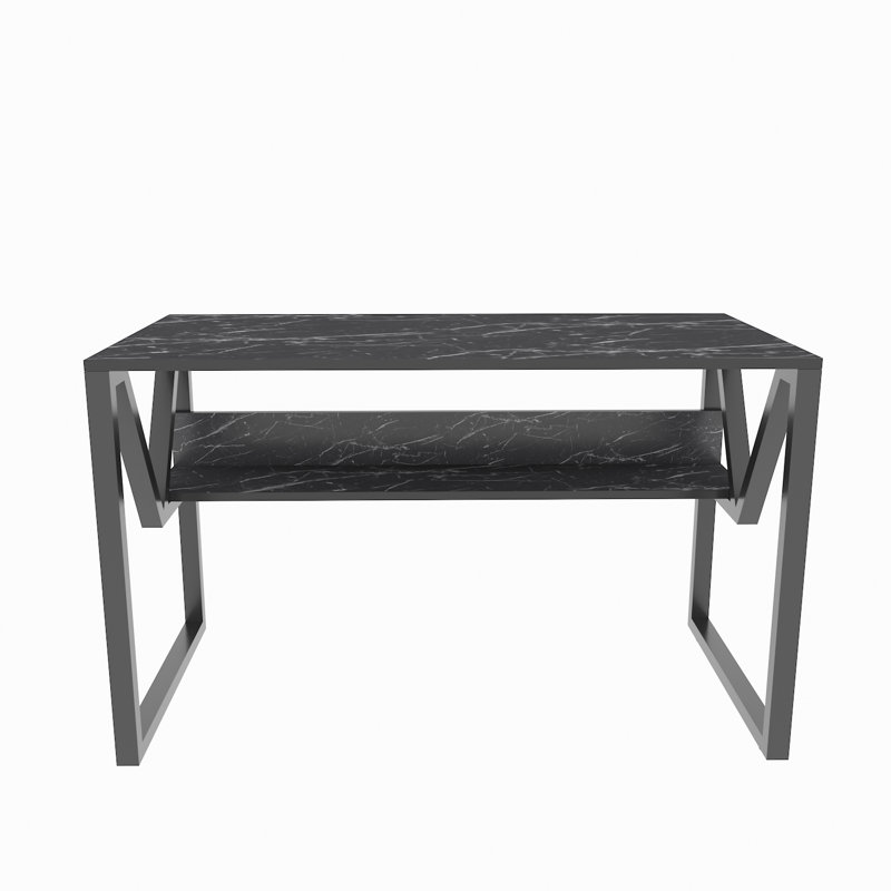 Kymiah 120Cm W Rectangular Computer Desk, Green, Black