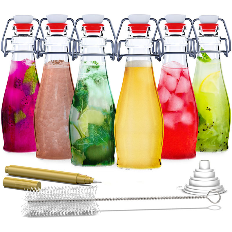  Ensemble de bouteilles en verre 8,5 oz Teardrop (paquet de 6)