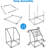 Yescom Free Standing Pool Towel Rack-110590084