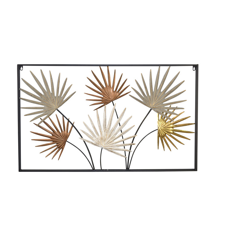 Coastal Plants & Flowers Wall Decor on Metal