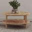 Table basse ronde avec tablette inférieure, table de salon