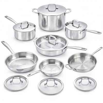 Batterie de cuisine en acier inoxydable 14 pièces 5 plis Alva Maestro