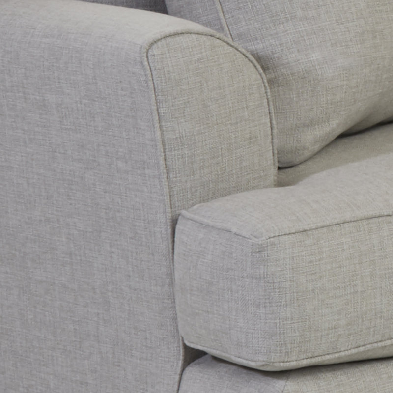 Canapé modulaire Conradina, Tissage natté ivoire Drusky Sustain®, Orienté à gauche (vu de face)