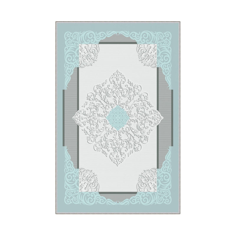 Premium Woven Carpet (23.6 x 39.4 inches), 100% Polyester, Antibacterial, Non-Slip PVC Underside | 8 mm Pile Height, 650 gr/m² | Machine Washable, 3D Digital Printing, Ideal for Home & Office Decor