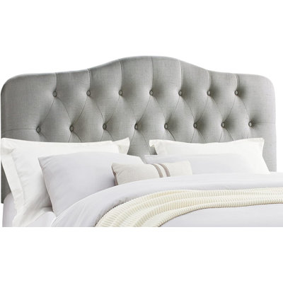 Linen Upholstered Headboard-Modern-Adjustable Height-Button Tufting by Canora Grey