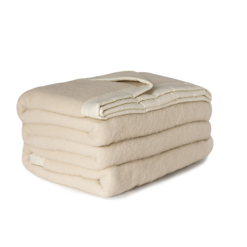 Couverture en laine Aurora, Naturel, Simple