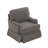 Upholstered Tan Skirted Swivel Accent Arm Chair with Nailhead Trim-505412847