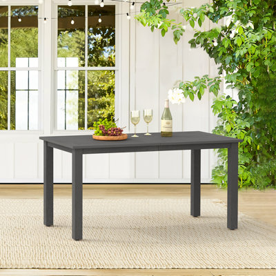 Bale 6-Person Plastic Patio Dining Table