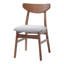 Chaises scandinaves modernes avec dossier courbé en bois et siège rembourré en tissu-1550323829