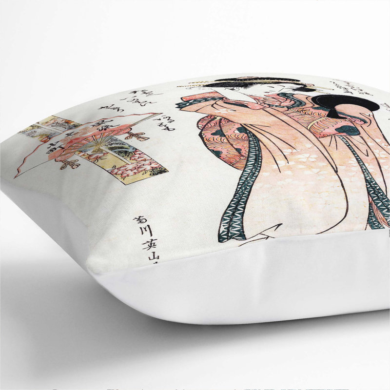 Square Throw Cushion, 40cm H x 40cm W x 15cm D, White