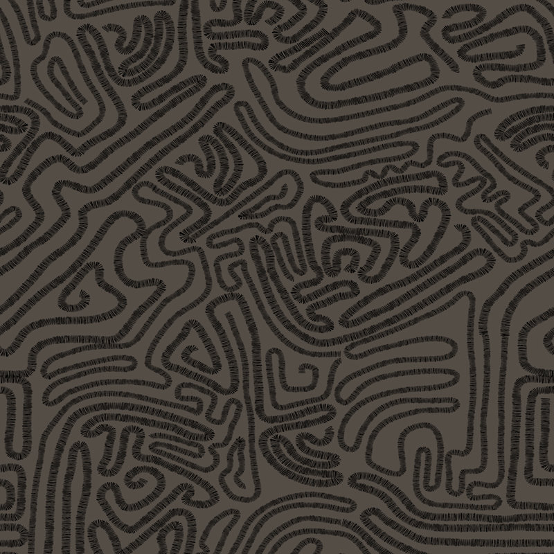 Sketch Peel and Stick Wallpaper, Black