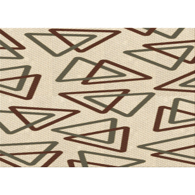 Tapis 100% à motifs lavables à la machine 2989 WSH-PAT974-BRN