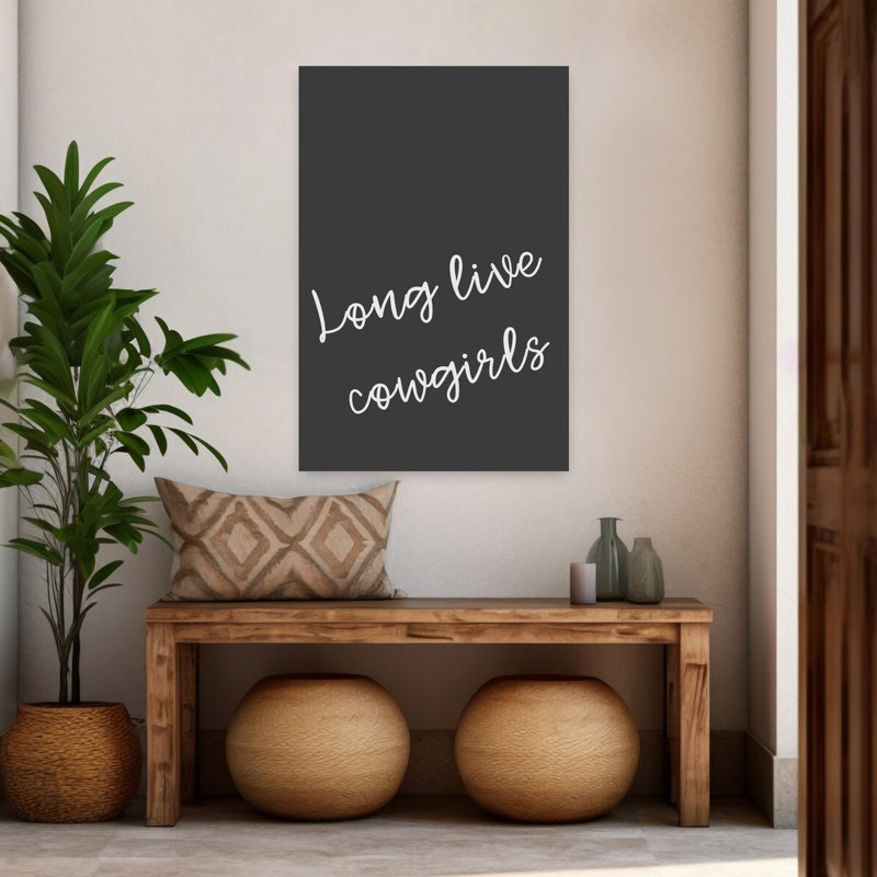 «Long Live Cowgirls», impression audacieuse et abstraite d'art mural contemporain, H 48 po x l 32 po