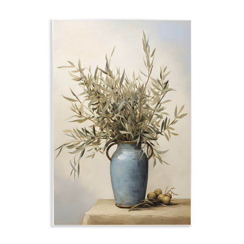 "Rustic Pottery Plant" par Petals Prints Design, H 19 po x l 13 po