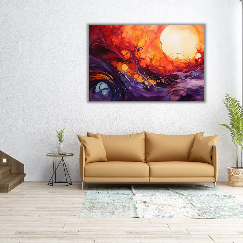 Coucher de soleil gothique, H 16 po x l 24 po