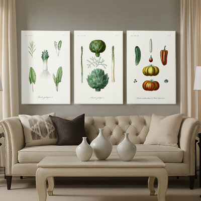Fruit et légumes Variétés I - Toile tendue sur mesure avec châssis - 3 pièces